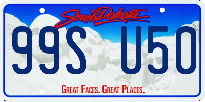 SD license plate 99SU50