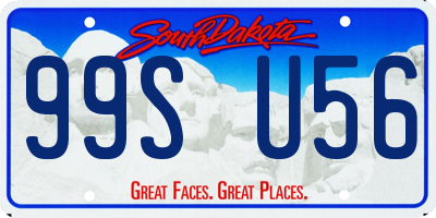 SD license plate 99SU56