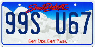 SD license plate 99SU67