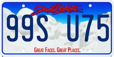 SD license plate 99SU75