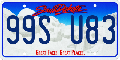 SD license plate 99SU83