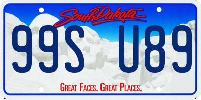 SD license plate 99SU89