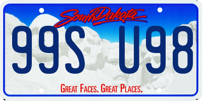 SD license plate 99SU98