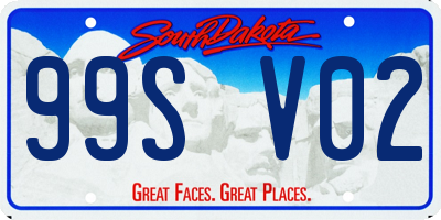 SD license plate 99SV02
