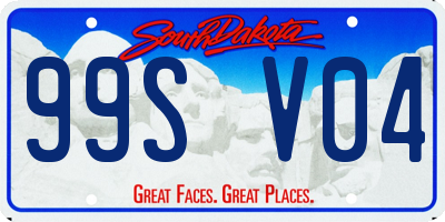 SD license plate 99SV04