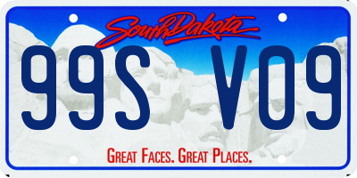 SD license plate 99SV09