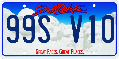SD license plate 99SV10