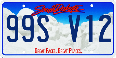 SD license plate 99SV12