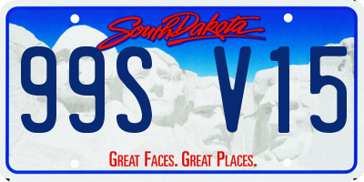 SD license plate 99SV15