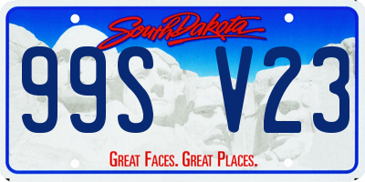 SD license plate 99SV23