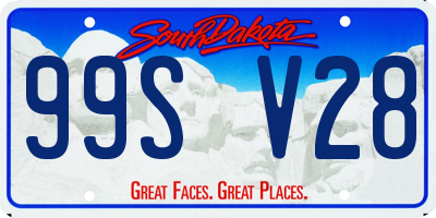 SD license plate 99SV28