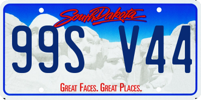 SD license plate 99SV44