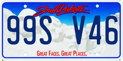 SD license plate 99SV46