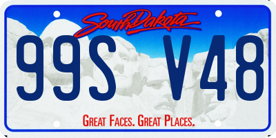 SD license plate 99SV48