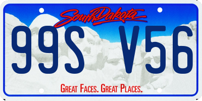 SD license plate 99SV56