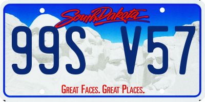 SD license plate 99SV57