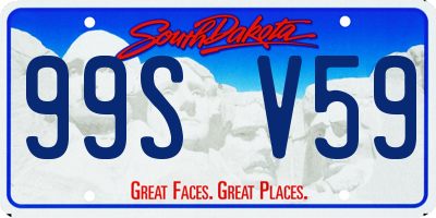 SD license plate 99SV59