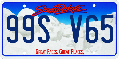 SD license plate 99SV65