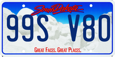 SD license plate 99SV80