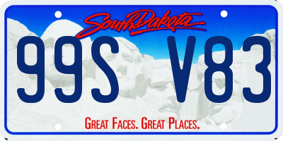 SD license plate 99SV83