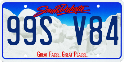 SD license plate 99SV84