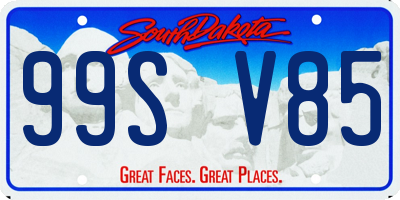 SD license plate 99SV85