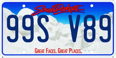 SD license plate 99SV89