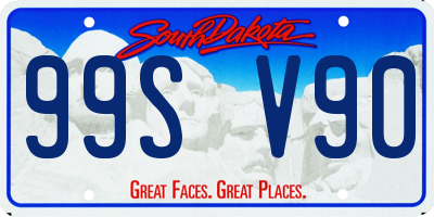 SD license plate 99SV90