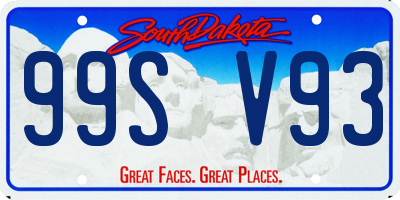 SD license plate 99SV93