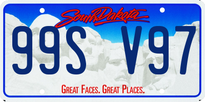 SD license plate 99SV97