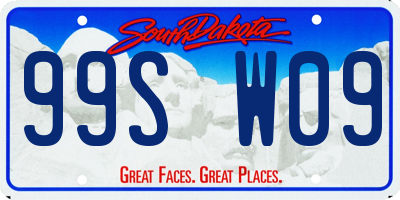 SD license plate 99SW09