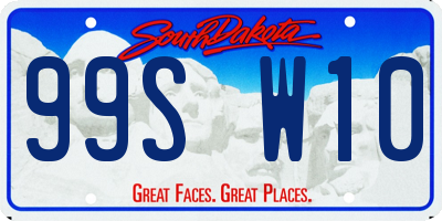 SD license plate 99SW10