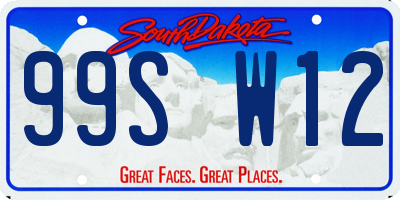 SD license plate 99SW12