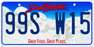 SD license plate 99SW15