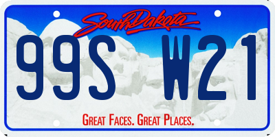 SD license plate 99SW21