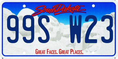 SD license plate 99SW23