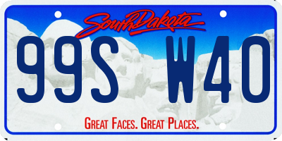 SD license plate 99SW40