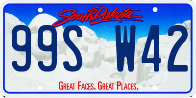 SD license plate 99SW42