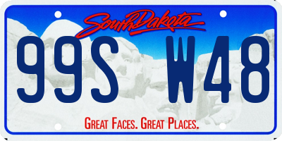 SD license plate 99SW48