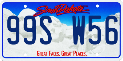 SD license plate 99SW56