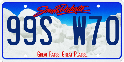 SD license plate 99SW70