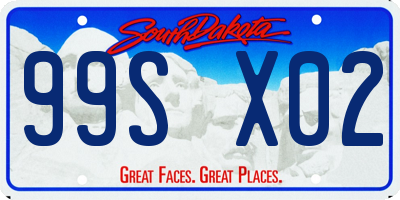 SD license plate 99SX02