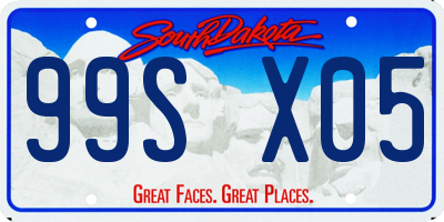 SD license plate 99SX05