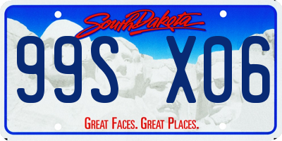 SD license plate 99SX06
