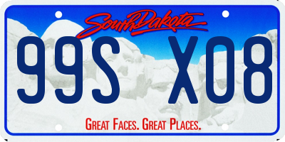 SD license plate 99SX08