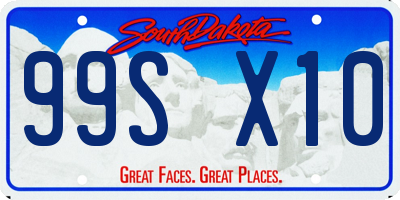 SD license plate 99SX10