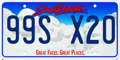 SD license plate 99SX20