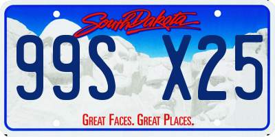 SD license plate 99SX25