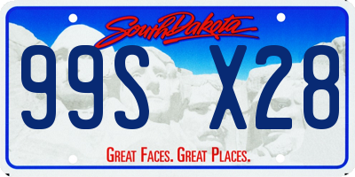 SD license plate 99SX28