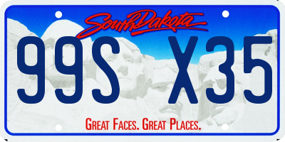 SD license plate 99SX35